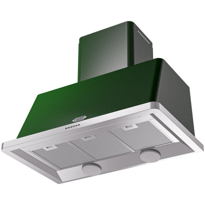Ilve Majestic Collection UAM100EG 40 Inch Wall Mount Range Hood with 4-Speed/600 CFM Blower, Push Button Control, Halogen Lighting, and Dishwasher-Safe Mesh Filter: Emerald Green