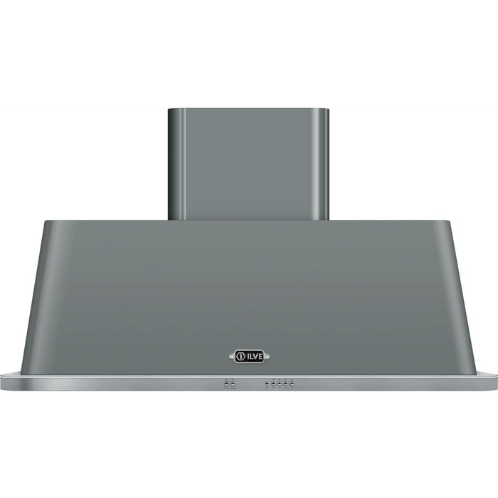 Ilve Majestic II Collection UAM120BG 48 Inch Wall Mount Range Hood with 4-Speed/600 CFM Blower, Push Button Control, Halogen Lighting and Dishwasher-Safe Mesh Filter: Blue Grey