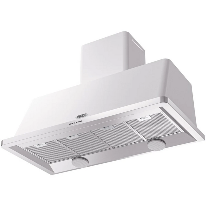 Ilve Majestic Collection UAM120WH 48 Inch Wall Mount Range Hood with 4-Speed/600 CFM Blower, Push Button Control, Halogen Lighting and Dishwasher-Safe Mesh Filter: White
