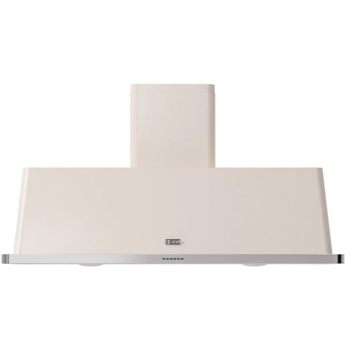 Ilve Majestic Collection UAM150AW 60 Inch Wall Mount Range Hood with 4-Speed/600 CFM Blower, Push Button Control, Halogen Lighting, and Dishwasher-Safe Mesh Filter: Antique White