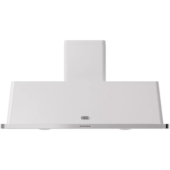 Ilve Majestic Collection UAM150WH 60 Inch Wall Mount Range Hood with 4-Speed/600 CFM Blower, Push Button Control, Halogen Lighting, and Dishwasher-Safe Mesh Filter: White