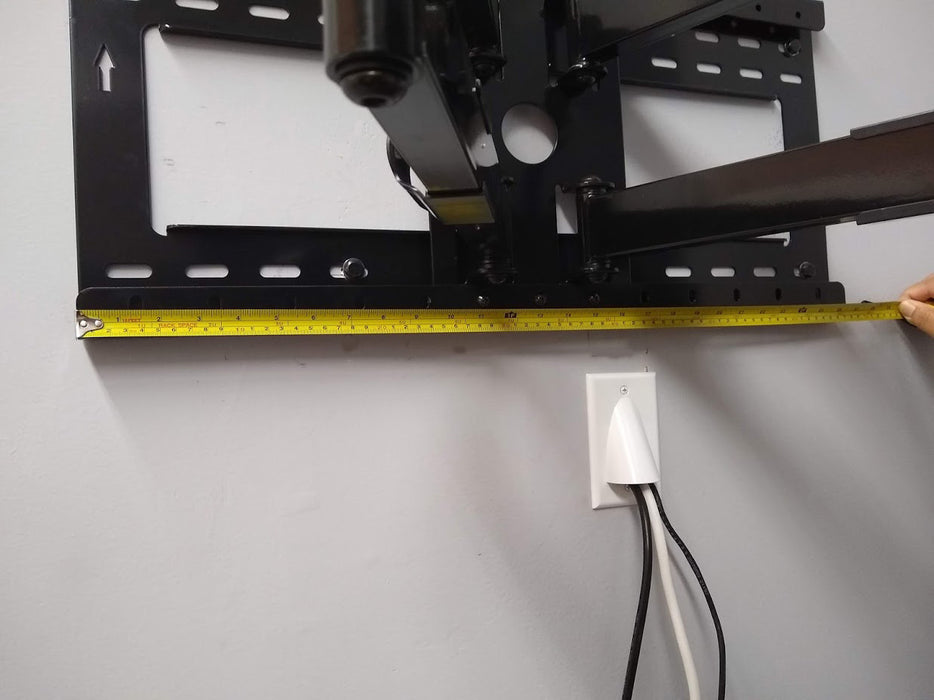 Dual Arm 36" extension Articulating TV mount 55" to 85" with 16" to 24" stud support, 150 lbs load - TheAvDudes.com