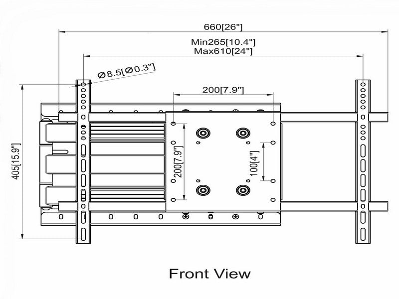 Smooth Articulating LED TV Mount with 31.5" extension, dual studs, 120 lbs load capacity - TheAvDudes.com