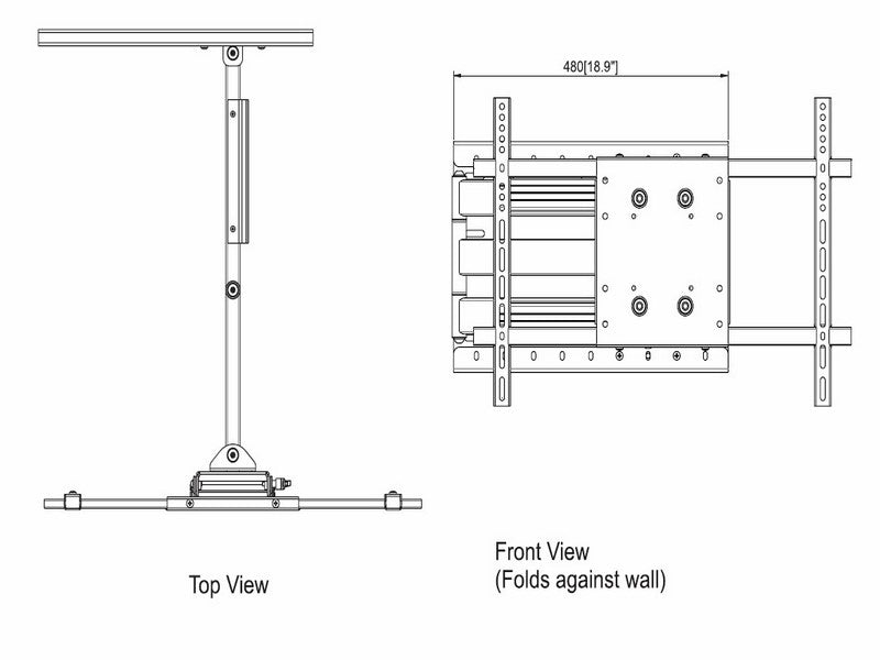Smooth Articulating LED TV Mount with 31.5" extension, dual studs, 120 lbs load capacity - TheAvDudes.com