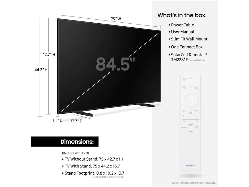 85" Class The Frame QLED 4K Smart TV (2022) - TheAvdudes.com